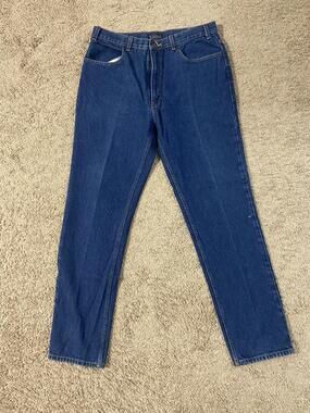 Basic Editions Jeans Mens 36x34 Blue Denim Straight Leg Classic Cotton 3073